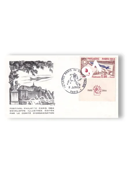 France, n° 1422 sur enveloppe 1er jour, collection lettres France