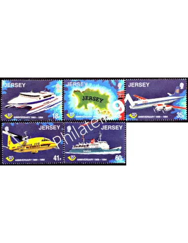 JERSEY - n°  663 à 667 - 25e anniversaire de l'indépendance post