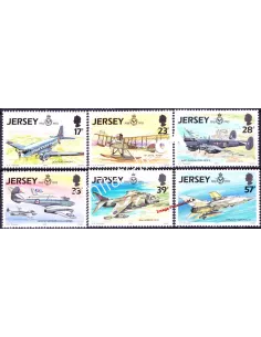 JERSEY - n°  609 à 614 - Histoire de l'aviation (V)