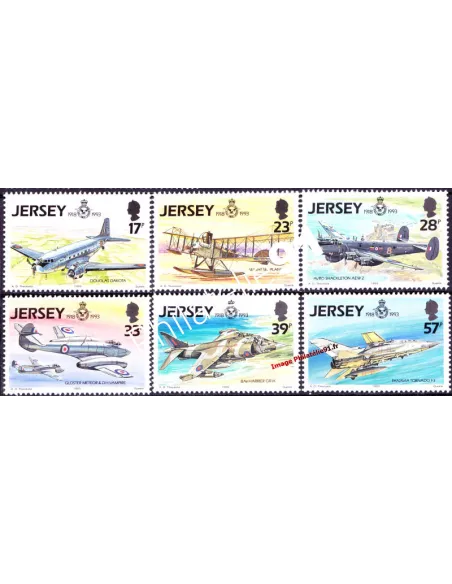 JERSEY - n°  609 à 614 - Histoire de l'aviation (V)
