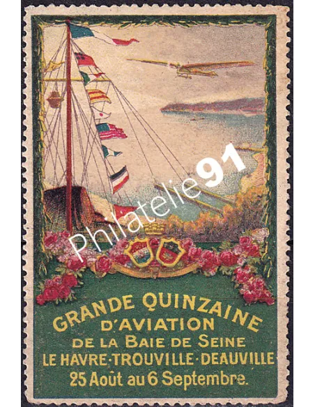 Vignette grande quinzaine d'aviation, collection vignette France