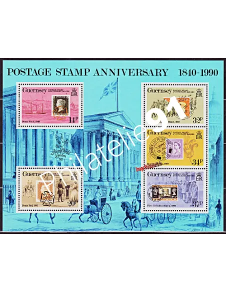 GUERNESEY - BF n° 11 ** - 150ème anniversaire de la création du 1er Timbre Poste