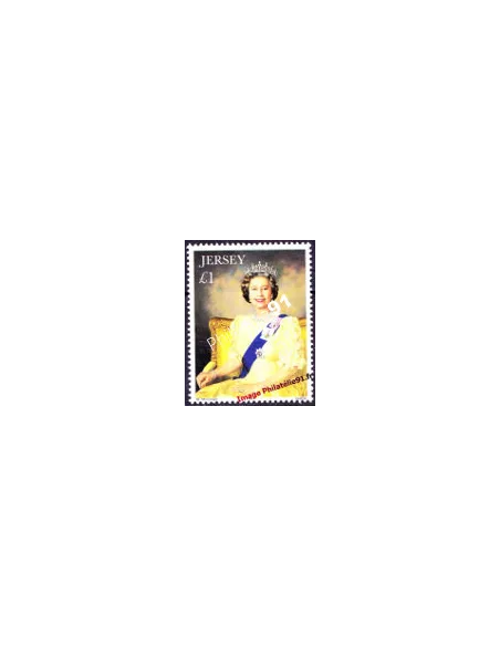 Timbre de JERSEY - n°  623 - S.M. la Reine Élisabeth II