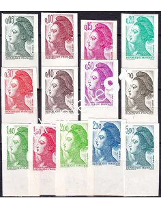 Timbres n° 2178 à 2190 non dentelés neufs, timbres France