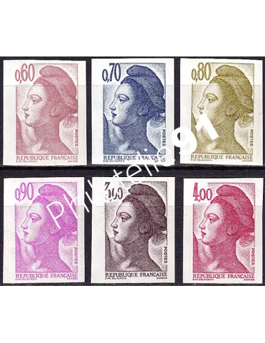 Timbres n° 2239 à 2244 non dentelés neufs, timbres France