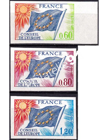 Timbres de Service n° 46 à 48 non dentelés neufs, timbres France