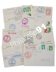 Lot d'entiers postaux oblitérés , entier de France