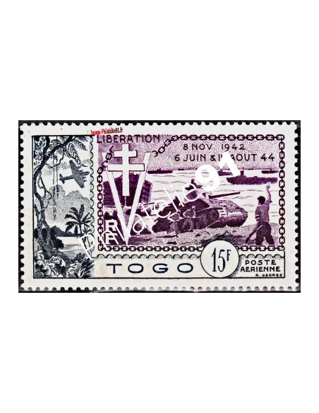 TOGO - P.A. n° 22 -annivèrsaire de la libération.timbres des colonies