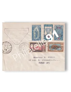 Congo, enveloppe du 1er vol "brazzaville-Alger", Lettres Colonies