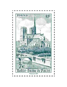 Timbre Notre Dame de Paris, salon d'automne 2024, timbres de France
