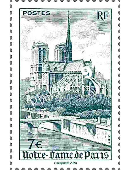 Timbre Notre Dame de Paris, salon d'automne 2024, timbres de France