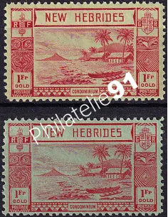 Nouvelles-Hébrides, variété sur n° 120, timbres colonies Francaises