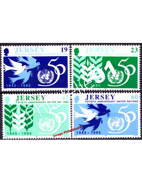 JERSEY - n°  717 à 720 - Organisation des Nations Unies