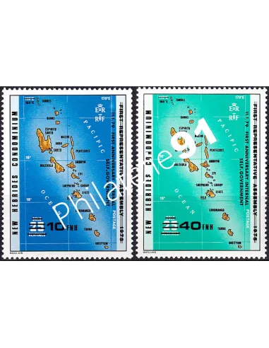 Nouvelles-Hébrides n° 551 à 552 neufs, timbres colonies francaises