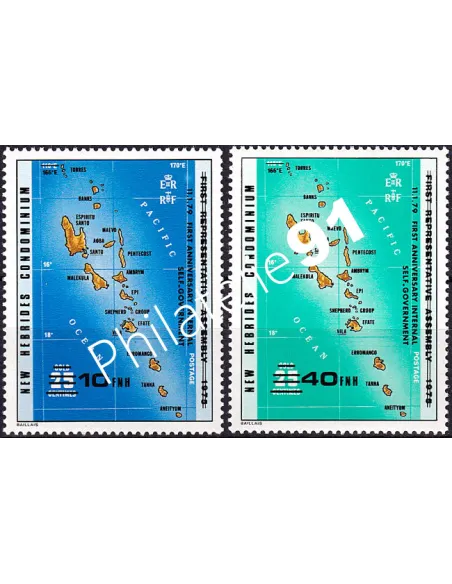 Nouvelles-Hébrides n° 551 à 552 neufs, timbres colonies francaises