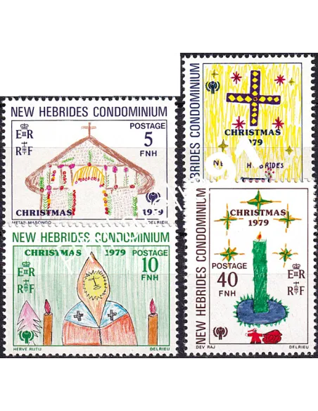 Nouvelles-Hébrides n° 571 à 574 neufs, timbres colonies francaises