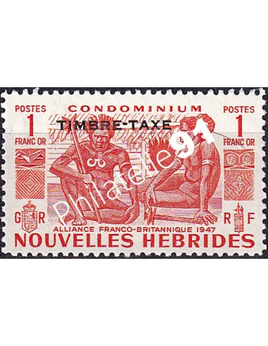 Nouvelles-Hébrides, Timbre-taxe n° 30 charnière, colonies francaises