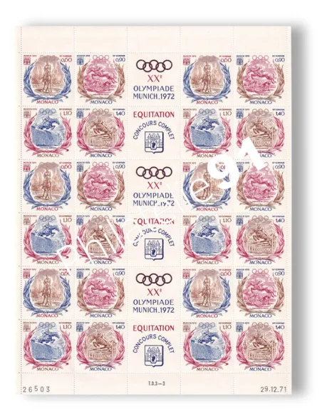 Monaco, n° 890 à 893 neufs, en Feuille, collection timbres Monaco