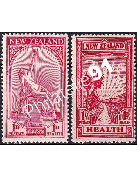 Nouvelle-Zélande, n° 190 à 194 charnière, collection timbre Océanie