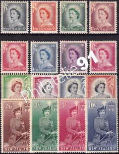 Nouvelle-Zélande, n° 327 à 340 neufs, collection timbre Océanie