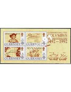 Bloc de timbres de GUERNESEY n° 15 - EUROPA 1992 - Christophe Colomb