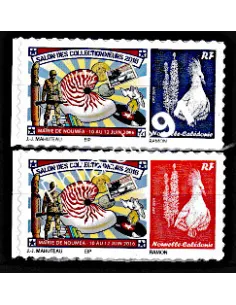 Nouvelle-Calédonie, n° 1275 à 1276, Timbres perso, timbres Dom-Tom