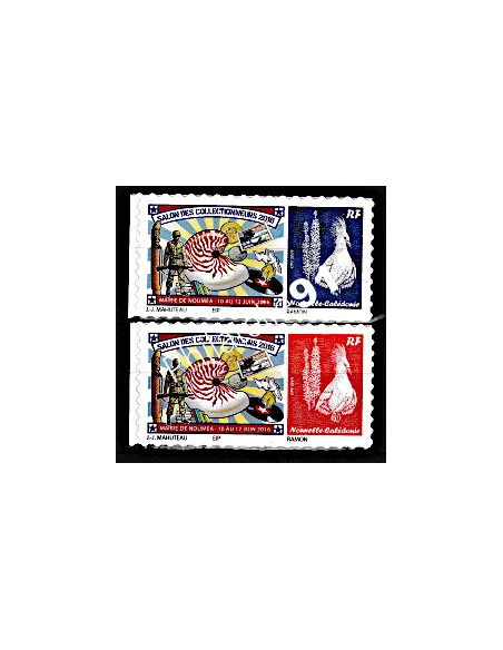 Nouvelle-Calédonie, n° 1275 à 1276, Timbres perso, timbres Dom-Tom