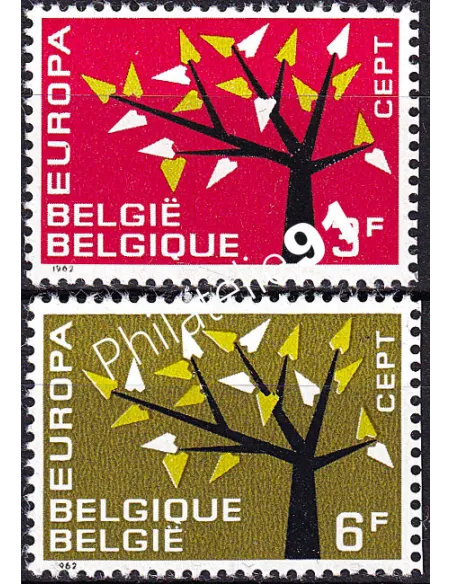 Belgique, n° 1222 à 1223 , collection timbres Europa