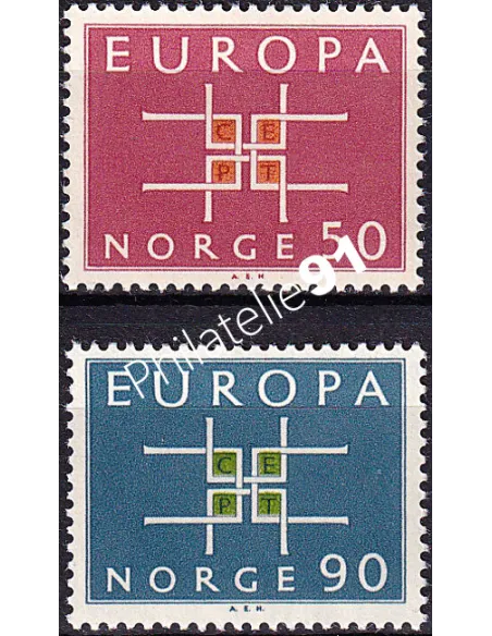 Norvège, n° 460 à 461, collection timbres Europa