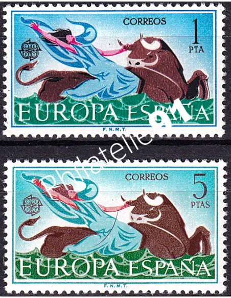 Espagne, n° 1402 à 1403, collection timbres Europa