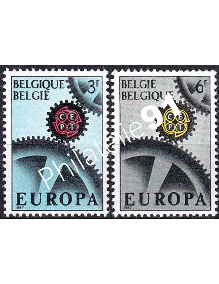 Belgique, n° 1415 à 1416 , collection timbres Europa