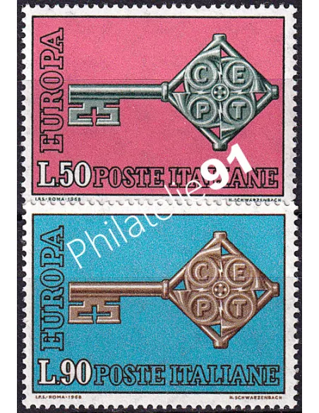 Italie n° 1010 à 1011, collection timbres d'Europa