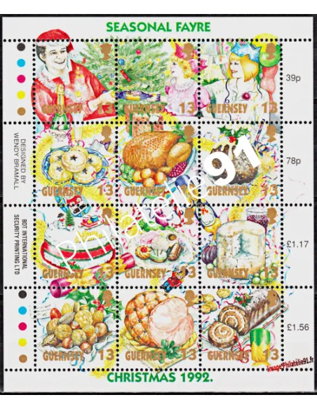 GUERNESEY - BF n° 22 ** - Noël - Repas de fête