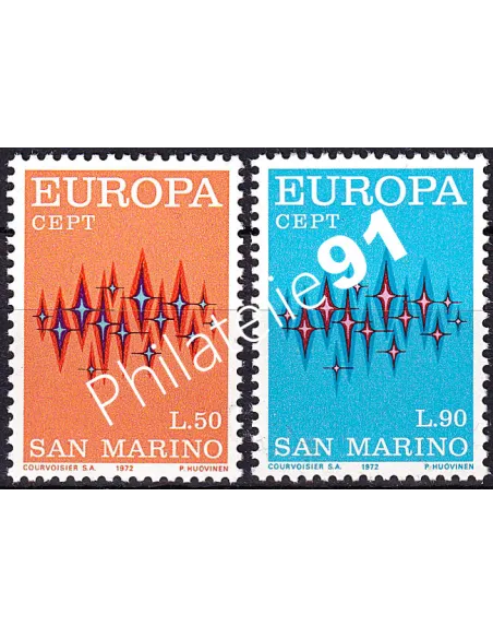 ST-MARIN, n° 808 à 809, collection timbres Europa
