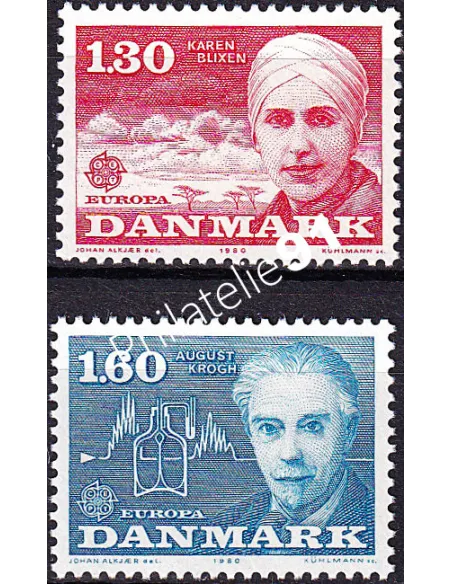 Danemark, n° 700 à 701, collection timbres Europa