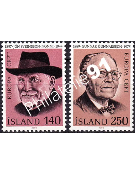 Islande, n° 505 à 506, collection timbres d'Europa