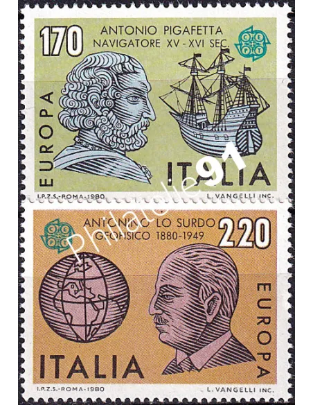 Italie n° 1418 à 1419, collection timbres d'Europa
