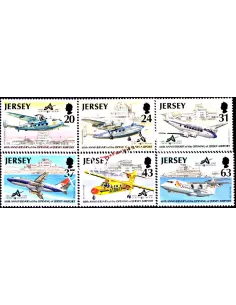 JERSEY - n°  771 à 776 - Avions de lignes et aéroport.