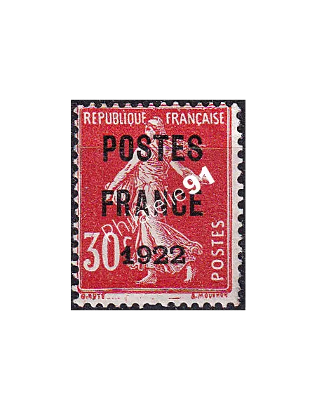 Timbre préoblitéré n°  38 "oblitéré" (sans gomme), timbres France