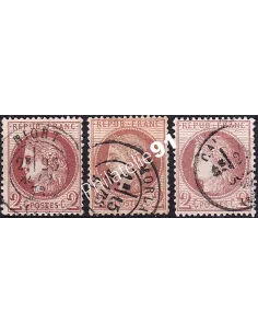 Timbres Classiques n° 51 oblitérés, 3 nuances, timbres France