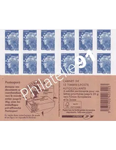 Carnet n° 592-C3, adhésif, Beaujard, collection timbres France