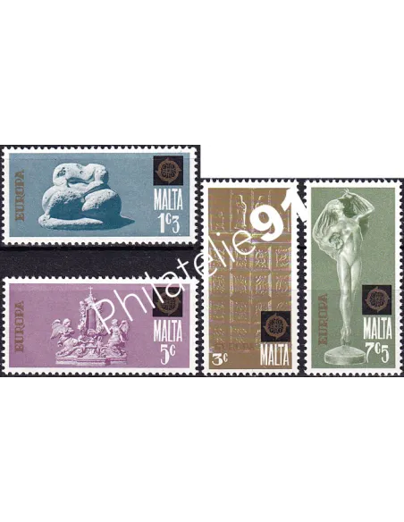 MALTE, n° 488 à 491, collection timbres Europa