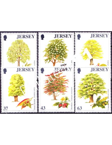 JERSEY - n°  793 à 798 - Arbres - Association "Men of the Trees"