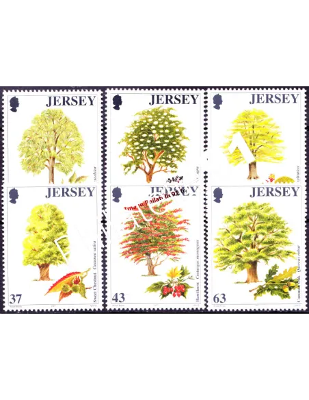 JERSEY - n°  793 à 798 - Arbres - Association "Men of the Trees"