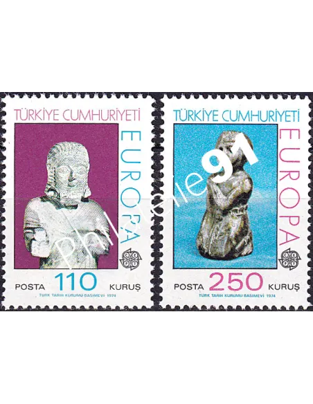 Turquie, n° 2089 à 2090, collection timbres Europa