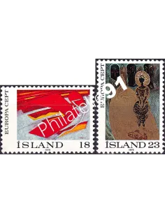 Islande, n° 455 à 456, collection timbres d'Europa