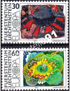 Liechtenstein, n° 566 à 567, collection timbres Europa