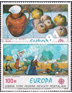 Chypre Turc, n° 14 à 15, collection timbres Europa