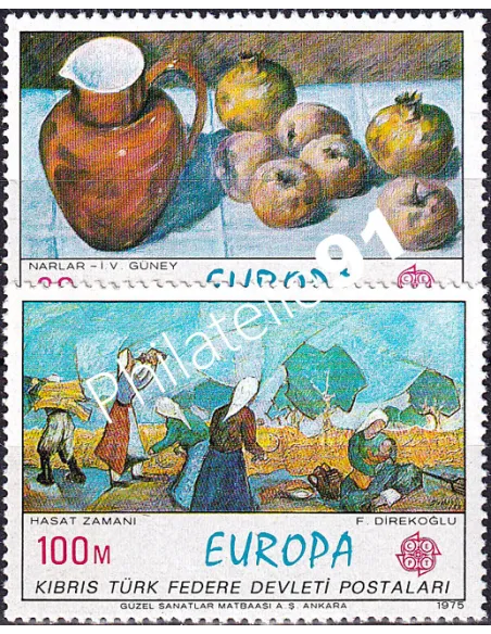 Chypre Turc, n° 14 à 15, collection timbres Europa