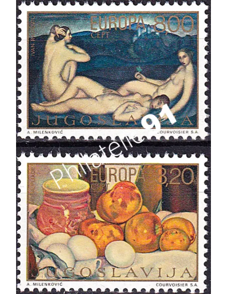 Yougoslavie, n° 1479 à 1480, collection timbres Europa